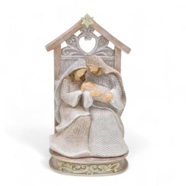 Imagem de Sagrada Família Presepio Natalino Resina Imagem Jesus 29cm Decoracao de Natal Premium