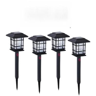 Imagem de Nova Geração Luminárias Jardim Solar Kit c/ 4 unid - Pilhas Recarregáveis ELGIN 2700mah Led SMD branco 6500K - 1 ano Garantia - Ilumine caminhos, pscinas, varandas, garagens e qualquer tipo de jardim.