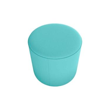 Imagem de Puff Banqueta Redondo Luxo Copenhage Matrix Veludo Verde Menta