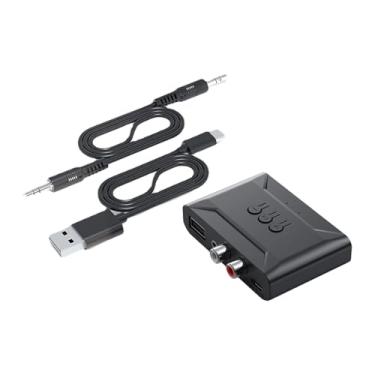 Imagem de predolo Adaptadores RCA para receptor de áudio 5.4 RCA 3,5 mm AUX Adaptador de música estéreo USB de baixa latência Adaptador de áudio sem fio para streaming