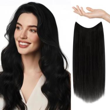 Imagem de Extensões de cabelo Sunny Wire Real Human Hair Fish Line Extensões de 