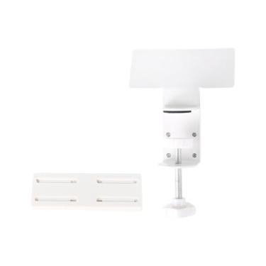 Imagem de KiBcsLic Suporte de mesa para filtro de linha, gerenciamento de cabos de mesa, braçadeira ajustável para suporte de filtro de linha para escritório e casa, Branco