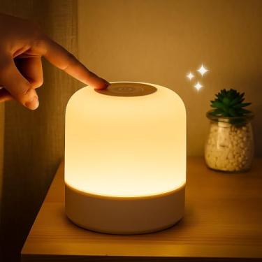 Imagem de Luminária de Mesa Touch LED Recarregável 3 Níveis de Luz Luz Branca, Quente e Neutra Iluminação Abajur Portátil Para Quarto, Escrivaninha, Sala e Decoração, Criado Mudo Design Moderno – WDG COMÉRCIO