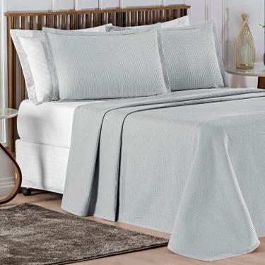 Imagem de Cama Posta King Lisboa Colcha Luxo 100% Algodão Bordado 3