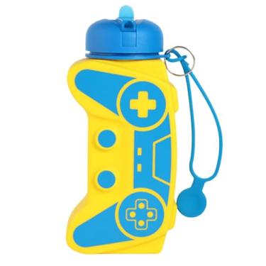 Imagem de Rrlihjgu Garrafa de Água de Silicone, Copos Dobráveis Impermeáveis, Garrafa de Água Portátil com Carrabina, para Jovens e Crianças Desportos Ao Ar Libre Mochilismo Alpinismo Corrida