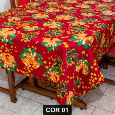Imagem de Toalha de Mesa Natalina 14 Lugares 4,00m x 1,40m Oxford Estampado - Ra