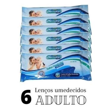 Imagem de Lenços Kit 6 Toalhas Umedecidas para Adulto 40 unidades - Nature - Nat