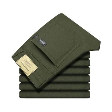 Imagem de Calças Jeans Masculinas plus Size Em Denim Stretch, Corte Solto E Reto