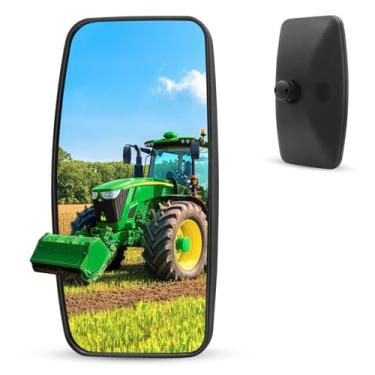 Imagem de NWPangu Espelhos de trator de 16 x 21 cm, espelho retrovisor grande angular HD quadrado, espelho de escavadeira universal para caminhão, reboque, empilhadeira, pistas de trailer, caminhão