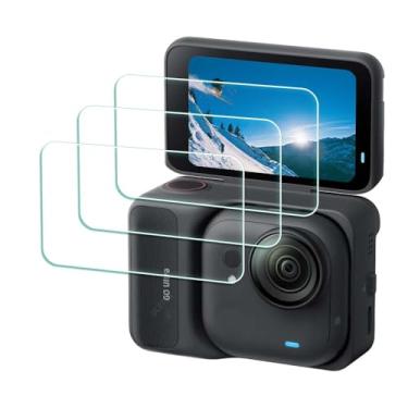 Imagem de ULBTER Protetor de tela para Insta360 GO Ultra [pacote com 3], vidro temperado para Insta 360 GO Ultra 0,3 mm, dureza 9H, antiarranhões e antibolhas