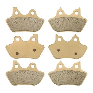 Imagem de ZICOO Pastilhas de freio sinterizadas dianteiras e traseiras para Harley Davidson Electra Glide Ultra Classic Road King Road Glide Dyna Low Rider Fatboy Heritage Softail Night Train Wide Glide
