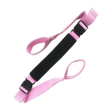Imagem de oshhni Cinta de ioga, cinta de alongamento para ioga, pilates, flexibilidade, treino elástico, portátil, ajustável, multiuso, ginástica, faixa elástica, Rosa