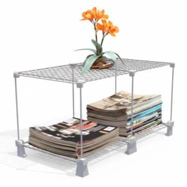 Imagem de Mesa de Centro Aramada Decorativa para Sala 35x60cm Mesinha de Apoio E