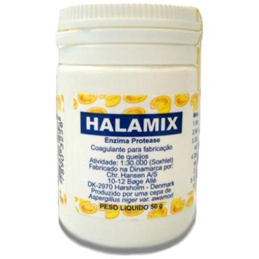 Imagem de Kit Coalho Halamix pó fabricação de queijos 50g com 4 formas - Ha-la