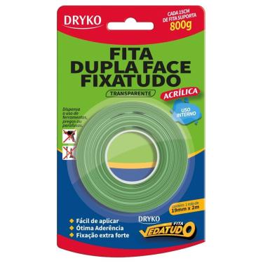 Imagem de Fita Dupla Face Fixa Tudo Transparente 19mm - Duplaface-trs19 - Dryko
