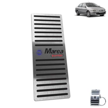Imagem de Descanso De Pé Aço Inox Fiat Marea Turbo 1998 A 2007 Preto
