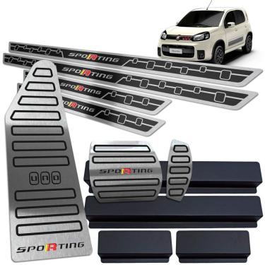 Imagem de Soleira Pedaleira Auto Descanso Uno Sporting 11 18 Preto