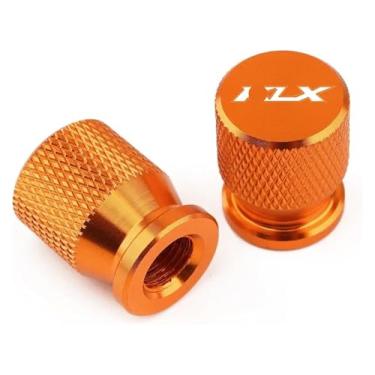 Imagem de Tampa da haste da válvula do pneu da roda do acessório da motocicleta compatível com KLX250 KLX450 KLX230 KLX 250 230 110 150 140 125 450R 300R 65 (laranja)