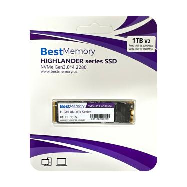 Imagem de SSD 1TB, M.2 2280 PCIe NVMe, Best Memory Highlander Series