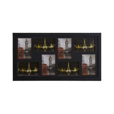 Imagem de Painel, Porta Retrato Classic 8 Fotos  10X15  Preto - Pn8-Pr