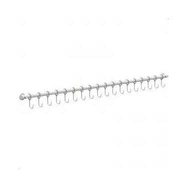 Imagem de Porta Utensílios E Talheres 100cm Com 18 Ganchos Branco FS - Fassin Sh