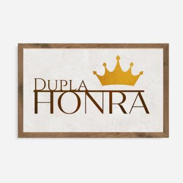 Imagem de Quadro Rústico Dupla Honra - Artesanato em Madeira - Arks Presentes