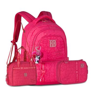 Imagem de Kit Escolar Feminino Mochila com Lancheira e Estojo Rebecca Bonbon-Feminino