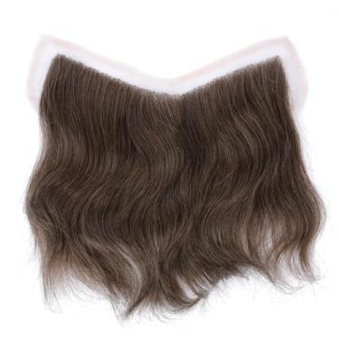 Imagem de LLWear Peruca de cabelo frontal de renda francesa para homens com sistema de substituição em forma de V natural peruca para homens cabelo humano #4