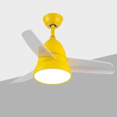 Imagem de Pequeno quarto lustre ventilador de teto com luz cozinha moderno preto embutido ventilador luminária crianças ventilador de teto luz para quarto crianças berçário sala de jantar, rosa azul a