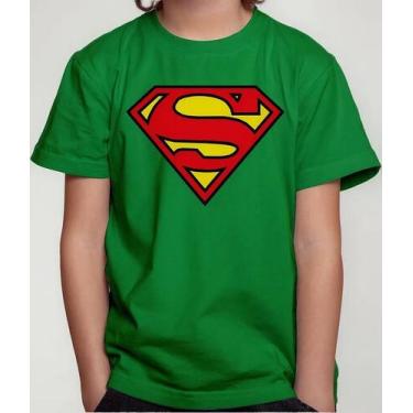 Imagem de Camiseta Camisa Infantil Juvenil Menino Menina Super mann Super Hom em