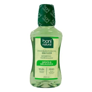 Imagem de Enxaguante Bucal Natural e Vegano, Sem Flúor, Zero Álcool, Sem Parabenos, Menta e Melaleuca, Boni Natural, Verde, 250ml
