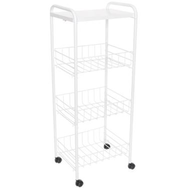 Imagem de Fruteira 3 Cestos Com Tampo De Madeira White