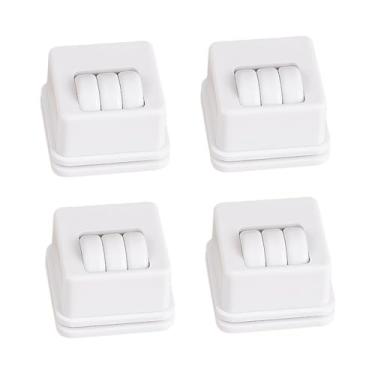 Imagem de KiBcsLic Conjunto de 4 Rodízios para Móveis, Rodízios Suaves de 360 ​​graus para Caixa de Armazenamento E Carrinho, Branco, Tamanho real