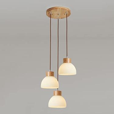 Imagem de YQSLQZZ Luminária pendente de vidro vintage japonês, sala de jantar, cozinha, ilha, iluminação decorativa, luzes de teto suspensas, altura ajustável acima da pia lustre de mesa de jantar