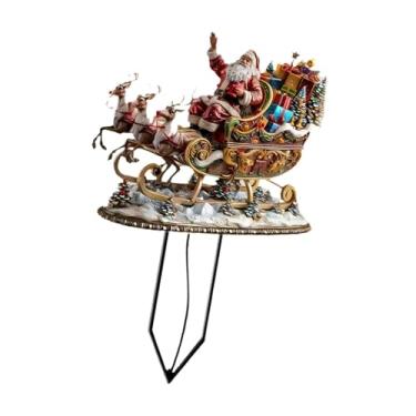 Imagem de predolo Decoração de Natal Estaca de Papai Noel Enfeite Novidade Estaca de Quintal Decoração de Natal para Pátio, Artigos para Festas Jardim