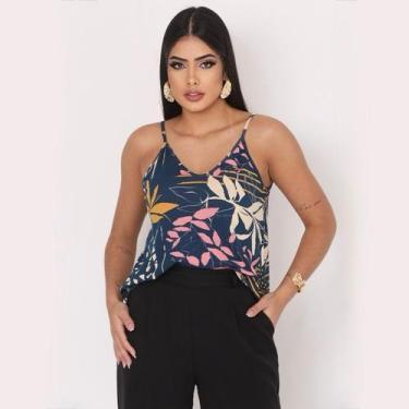 Imagem de Blusa Feminina Regata Alcinha Estampadas Casual e Elegante - Marlui Mo