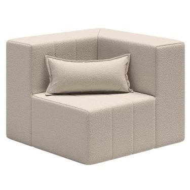 Imagem de Sofá Puff in Box Modular de Canto - Smart Pack - CELUPLAS, Vanilla