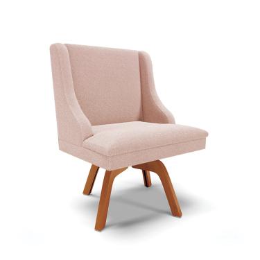 Imagem de Cadeira Sala de Jantar Giratória MM35 Liz Bouclê Rosê D03 - D'Rossi