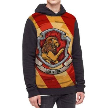 Imagem de Moletom Com Capuz Harry Potter Grifinoria Ref:109 - smoke, Preto, GG