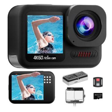Imagem de Câmera de ação Camlance 4K60FPS 48MP 15m à prova d'água com 64GB
