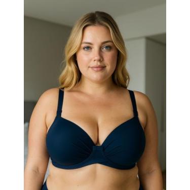 Imagem de Sutiã Plus Size Soutien Reforçado Bojão Cruzado Alça Larga - c7 ALICE 