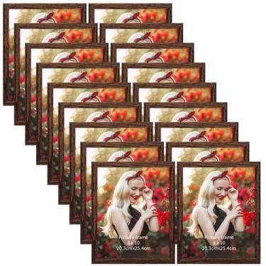 Imagem de Conjunto a granel de madeira PETAFLOP de 18 molduras rústicas marrons 