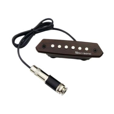 Imagem de menolana Amplificador de captador passivo de bobina dupla, acessórios para instrumentos musicais fáceis de usar, captador de orifício de som para violão