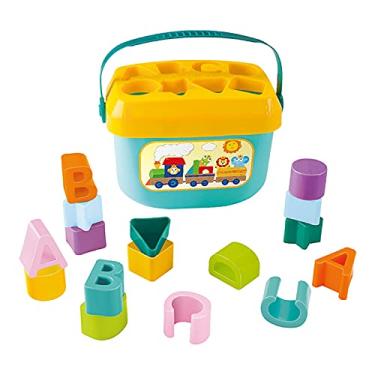 Imagem de Brinquedo Pedagógico Educativo Baldinho Baby Passa Formas E Letras