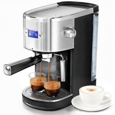 Imagem de Havato Máquina de café expresso semiautomática de 20 bar, cafeteira profissional com espumador de leite e tanque de água removível Sistema de barista doméstico de 1,134 g para cappuccino, latte