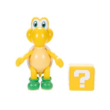 Imagem de Nintendo Super Mario 4-Inch Green Koopa Troopa Poseable Figure with Question Block Accessory. Ages 3+ (Officially Licensed)
