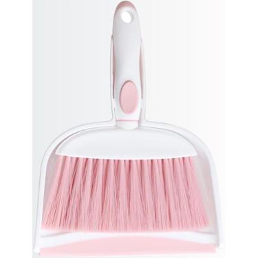 Imagem de Conjunto de mini vassoura e pá de lixo - conjunto de mini batedor para mesa, conjunto de vassouras de lixo de plástico conjunto de escova portátil