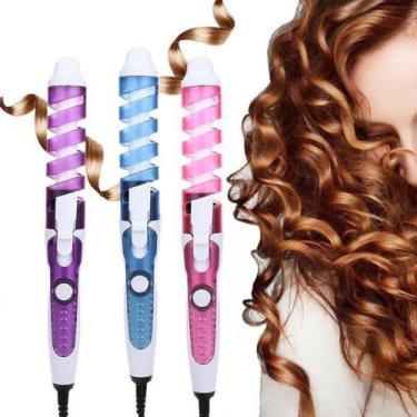 Imagem de Chapinha Modelador Cabelo Cerâmica Ondulador Bivolt 110V/220V - Modela