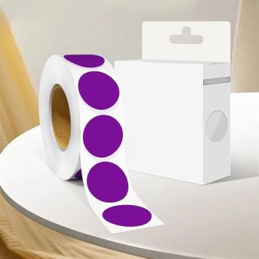 Imagem de Adesivo redondo de 2,5 cm com código de cores, 1000 adesivos de rolo de pontos, etiquetas de círculo roxo para escritório, casa
