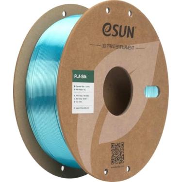 Imagem de Filamento Para Impressora 3d PLA Silk Esun 1kg 1.75mm Cor Aqua